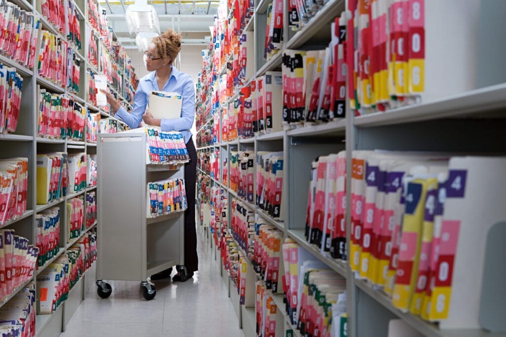 Organized filing system in office. San Antonio Shredding Prices