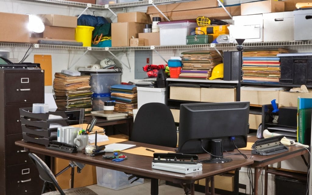 Office purge with on-site paper shredding